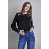 Legendww crna bluza sa cipkastim detaljima Cene
