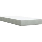 Box spring krevet s madracem svjetlosivi 100x200 cm baršunasti | shoptok.hr