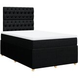  Krevet s oprugama i madracem crni 120 x 200cm od tkanine | shoptok.hr