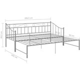  Za krevet na razvlačenje sivi metalni 90 x 200 cm | shoptok.hr