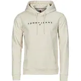 Tommy Jeans TJM REG LINEAR LOGO HOODIE EXT Bež