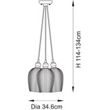  Endon 120652 - Visilica na sajli 3xE27/10W/230V sjajni hrom | Eponuda.com