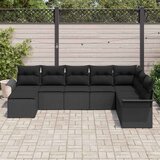  Sjedeća garnitura za vrt 8 kom. Crna poliratan 297,5 x 187,5 x 85 cm | shoptok.hr