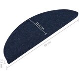  Samolepilne preproge za stopnice 15 kosov 65x22,5x3,5 cm modre, (20753618) | Shoptok.si