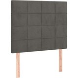 Box spring krevet s madracem tamnosivi 90x200 cm baršunasti | shoptok.hr