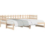  Dnevni ležaj na izvlačenje 2x (80 x 200) cm od masivne borovine | shoptok.hr
