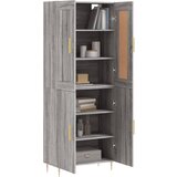  Visoka komoda siva sonome 69,5x34x180 cm od konstruiranog drva Slike
