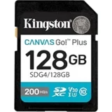 card Kingston 128 GB G4/128GB XC,r/w:200/160MB/s, DSLRs, mirrorless cameras, 4K video