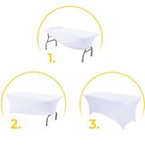 Multi Garden univerzalna navlaka za stol – rastezljiva, 240 cm (8 ft), bijela | shoptok.hr