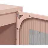 vidaXL Visoka komoda ružičasta 100,5x39x107 cm od čelika | shoptok.hr