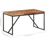vidaXL Blagovaonski stol 140 x 70 x 76 cm masivno drvo bagrema i manga | shoptok.hr