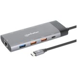 Manhattan docking station 10u1 USB-C - 2xHDMI/5xUSB/LAN/PD 100W (130714) | Eponuda.com