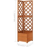  Kutna sadilica s rešetkom 40 x 40 x 150 cm od masivne jelovine | shoptok.hr