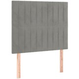 Maison Chic Posteljno vzglavje - Vzglavna omarica 2 kosa svetlo sivo 80x5x78/88 cm žamet, (22077358) Cene