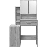 vidaXL Toaletna mizica z omarico siva sonoma 80x35x132 cm | Shoptok.si
