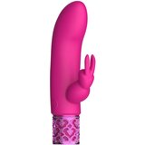 Royal Gems Dazzling - Vodoodporni vibrator za zajčico G-točke z ročico za žgečkanje (roza) | Shoptok.si