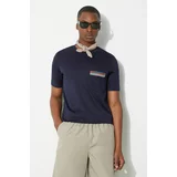 Paul Smith Pamučna majica za muškarce, boja: tamno plava, bez uzorka, M1R-306U-H00088