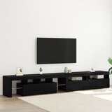 vidaXL TV ormari 3 komada s LED svjetlima, crni hrast, konstruirano drvo, TV ormari s LED svjetlima 2 komada, crni hrast 60x35x40 cm, konstruirano drvo | shoptok.hr
