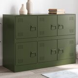 vidaXL Komoda olivno zelena 99x39x73 cm jeklo Cene