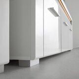 Mömax tv-element leonardo, bela, barva hrasta, led | Shoptok.si