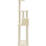 vidaXL penjalica za mačke sa stupovima za grebanje krem 147 cm | shoptok.hr
