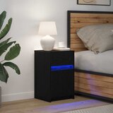  LED noćni ormarić Crni hrast 38 x 34 x 61 cm Konstruirano drvo | shoptok.hr
