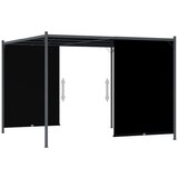 vidaXL Vrtna pergola z zložljivo streho 3x3 m antracitna | Shoptok.si