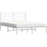 vidaXL Metalni okvir za krevet s uzglavljem bijeli 135x190 cm | shoptok.hr