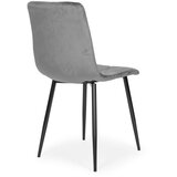 Modern Home Set od 4 prošivene baršunaste stolice za blagovaonicu i dnevni boravak - sive | shoptok.hr
