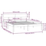  Okvir za krevet masivna borovina bijeli 150 x 200 cm bračni | shoptok.hr