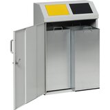eurokraft pro Omara za zbiranje surovin, prostornina 2 x 50 l, svetlo siva RAL 7035 Cene