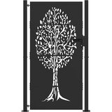  Vrtna vrata Crna 110 x 180 cm Čelik s praškastim premazom | shoptok.hr