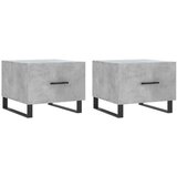  Stolići za kavu 2 kom Siva betona 50x50x40 cm konstruirano drvo | shoptok.hr
