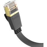 hoco. Omrežni kabel, CAT6, Gigabit Ethernet, ploščat, 10 m, črn - US07 General, 10 m | Shoptok.si