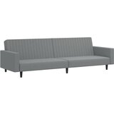  The Living Store Kavč dvosed z ležiščem svetlo siv žamet - Raztegljiv Kavč, (21501708) | Shoptok.si