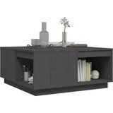 vidaXL Klubska mizica siva 80x81x36,5 cm trdna borovina | Shoptok.si