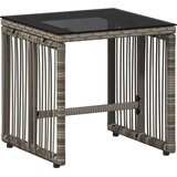 Set vanjskog namještaja 7 pcs Siva i tamno siva poliratan | shoptok.hr