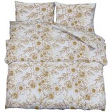  Set posteljine za poplun bijelo-smeđi 155 x 220 cm pamučni | shoptok.hr