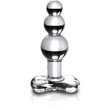 Icicles No. 47 - stekleni analni dildo s trojnimi kroglicami (prosojen) | Shoptok.si