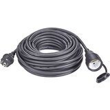 Renkforce Električni podaljševalni kabel [ zaščiteni kontakti-gumijast-vtič - zaščiteni kontakti-gumijast-s sklopko] 16 A črne barve 10 m, (20422150) | Shoptok.si