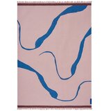 Mette Ditmer Denmark Plava/prljavo roza deka od recikliranog pamuka za kauč 130x175 cm Studio – Cijene