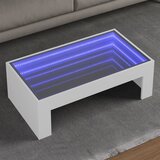 Furnova Klubska mizica z neskončnimi LED bela 90x50x30 cm, (21915011) Cene