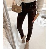 Gemre Brown Pouchard fabric trousers | shoptok.hr