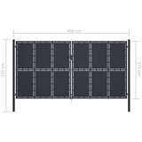  Vrtna vrata čelična 400 x 175 cm antracit | shoptok.hr