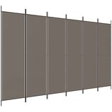 Sobna Paravan 6-delni antracit 300x220 cm blago, (20594941) | Shoptok.si