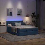  Otomanska postelja z vzmetnico & LEDs modra 140x190 cm, (22011765) Cene