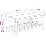  Kava Stol EKAI Crna 100 x 60 x 45,5 cm Masivna borovina | shoptok.hr