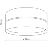  Plafonsko svetlo NICOL 4xE27/15W/230V prečnik 50 cm furnir/crna | Eponuda.com
