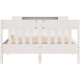 vidaXL Krevet s regalom z knjige bez madraca bijeli 140x190cm borovina | shoptok.hr