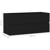 vidaXL Omarica za umivalnik črna 100x38,5x45 cm iverna plošča | Shoptok.si